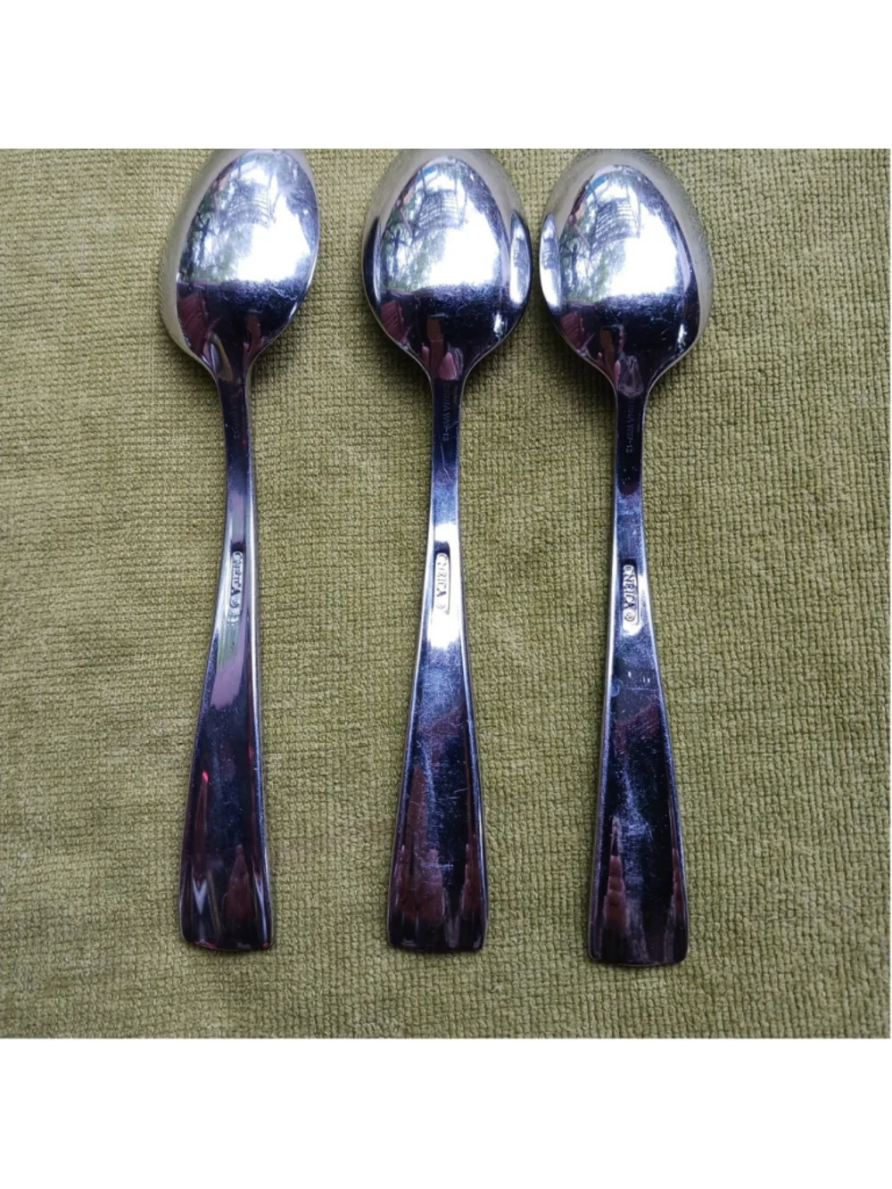 Oneida Splice Dinner Oval Bowl Soup Spoons Set of 3 Stainless Steel 7 Inch